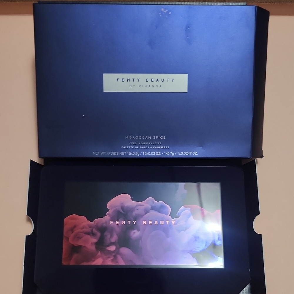 Fenty Beauty Eyeshadow Palette – Black with Multicolor Smoke Art